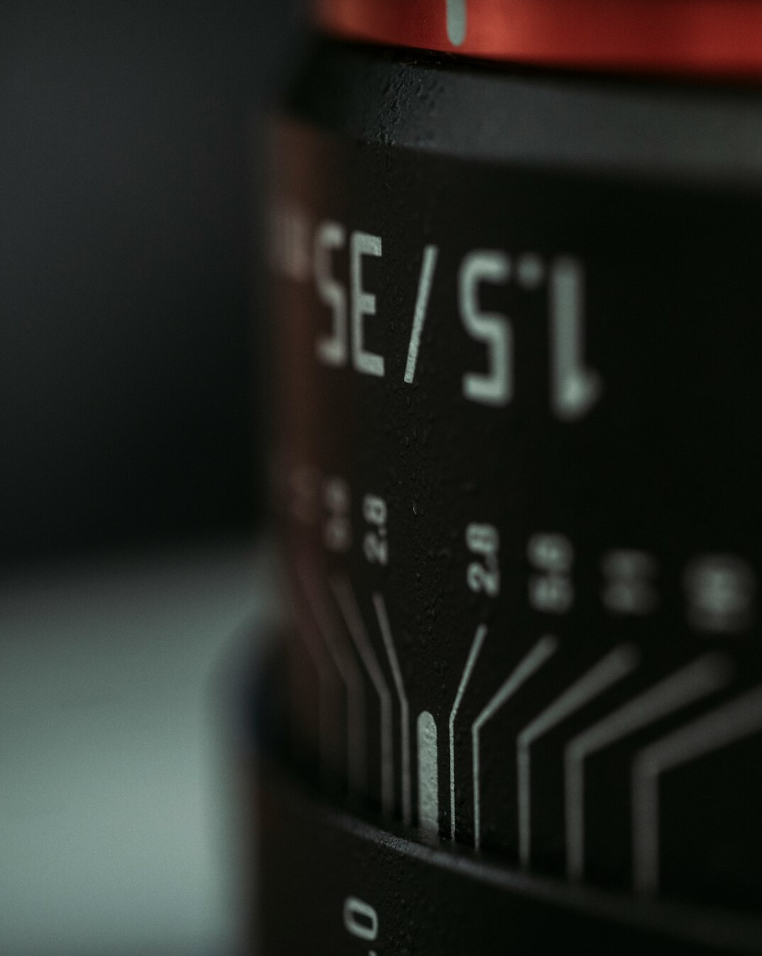 Professional broadcast camera lens close up